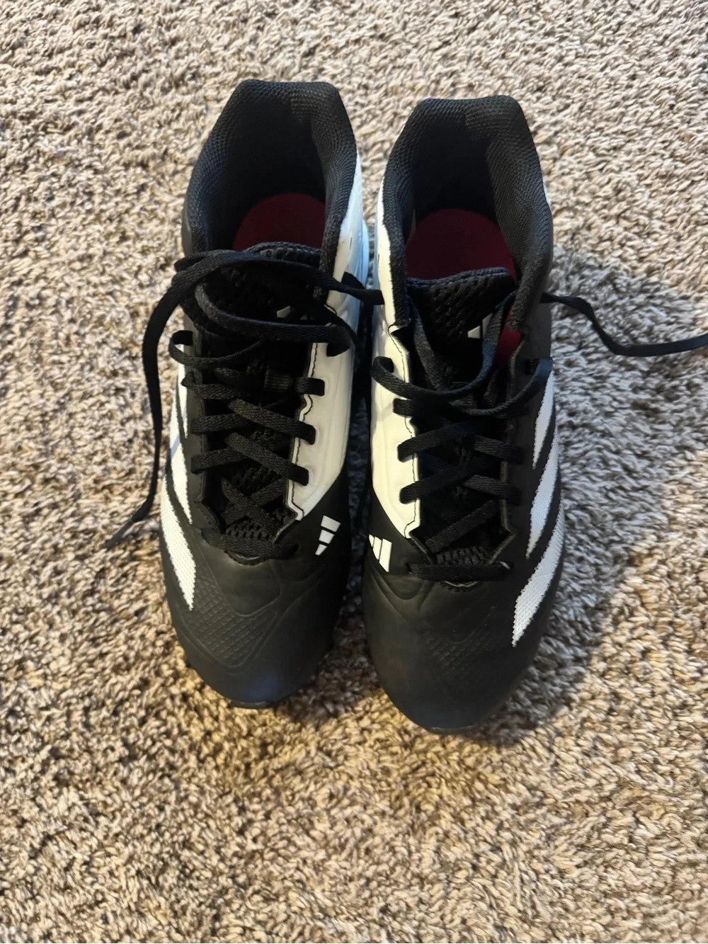 adidas Black and White baseball Cleats